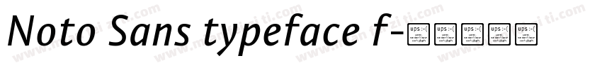 Noto Sans typeface f字体转换